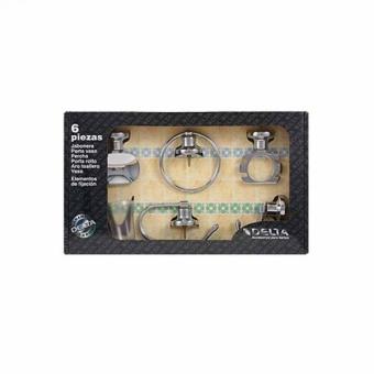 Kit acc. Delta DENVER 6 piezas cromado